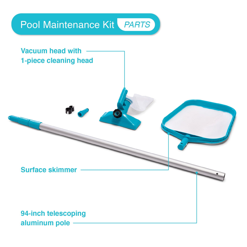 INTEX 18ft x 52in Ultra XTR Above Ground Swimming Pool, Sand Filter Pump, & Cleaning Maintenance Kit