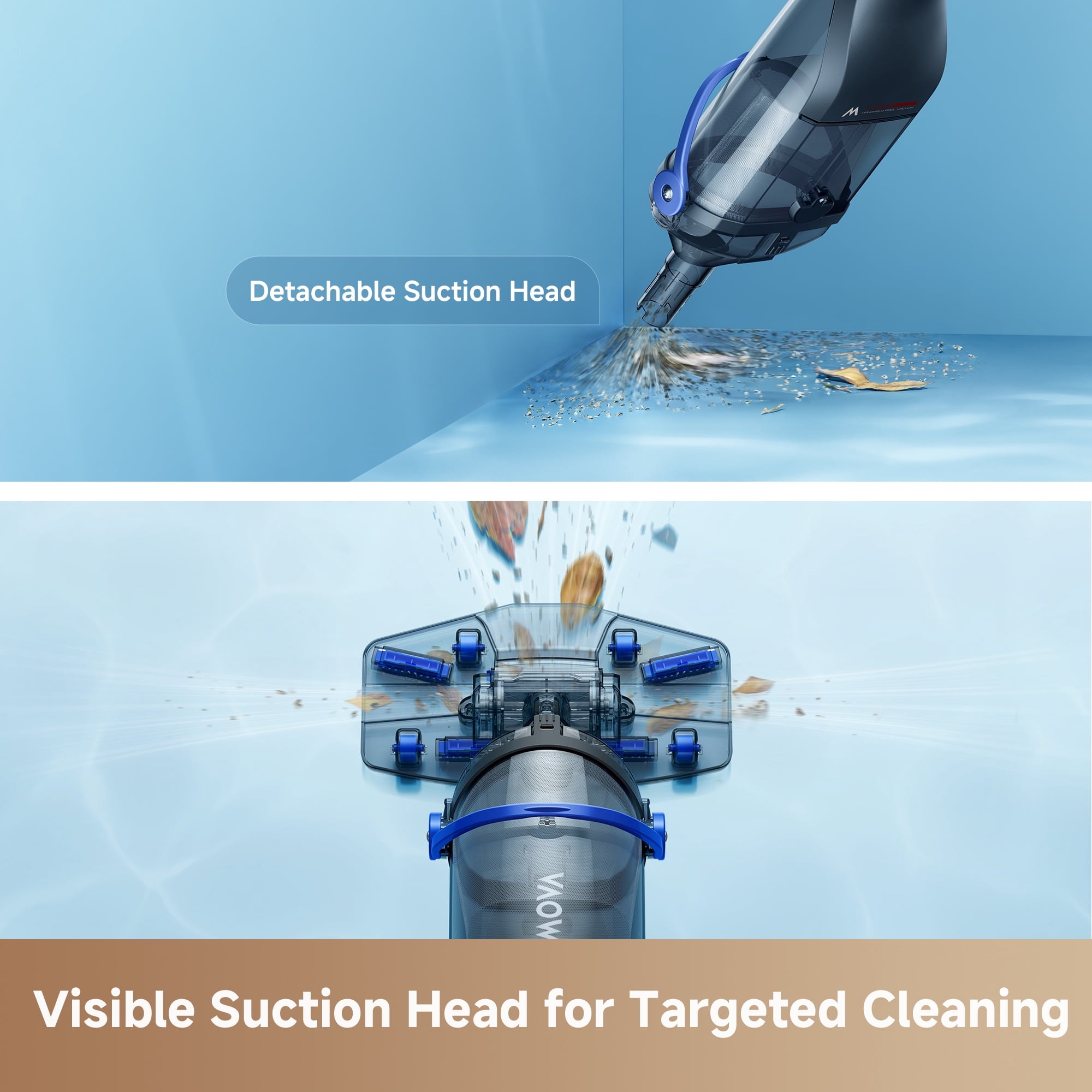 MOVA Handler V10 Cordless Handheld Pool Vacuum, 4,200LPH Suction, for Above Ground Pools, Spas and Hot Tubs Pool Types with Running Time up to 60-Minutes