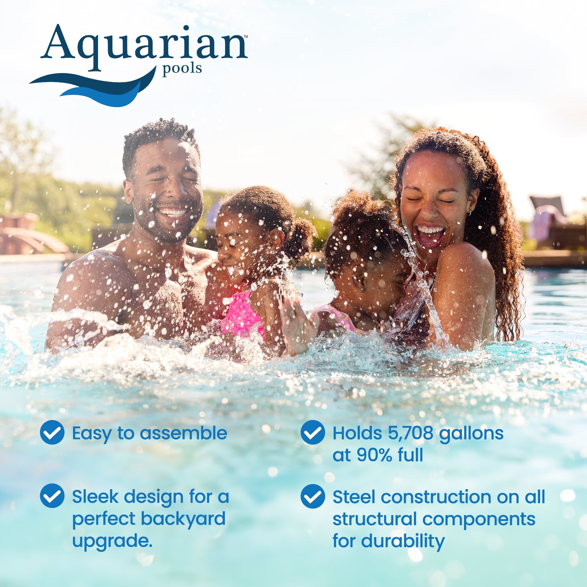 Aquarian Phoenix 18' x 52 Steel Frame DIY Family Above Ground Pool Kit