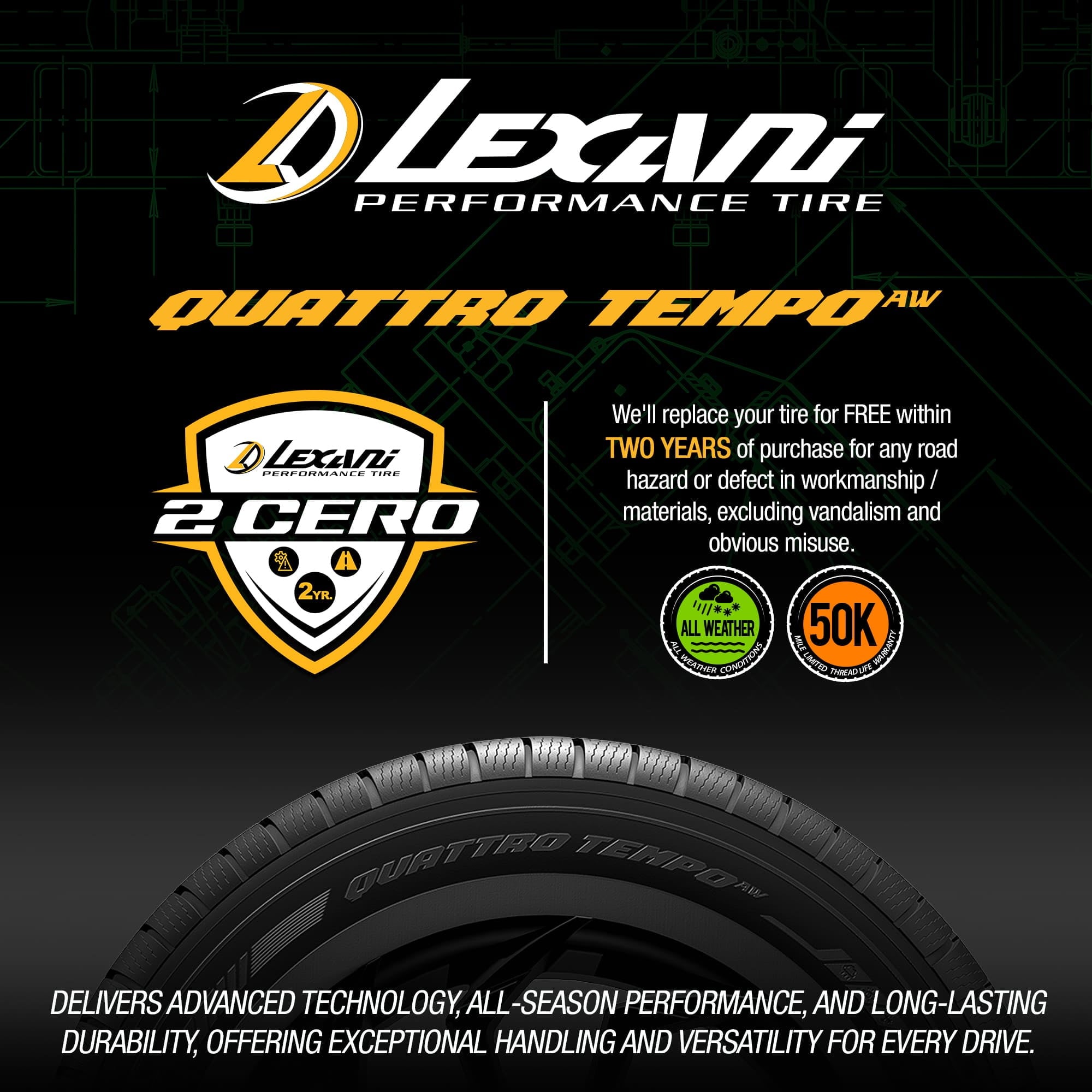Lexani Quattro Tempo Tour AW All Weather 215/55R18 95H Passenger Tire