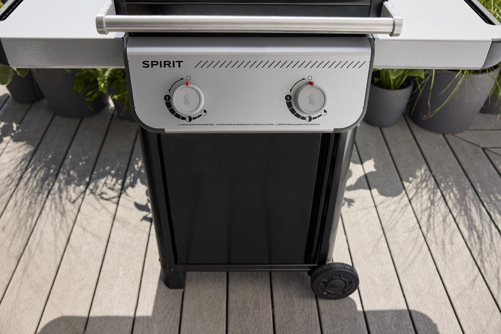 Weber Spirit Gas Grill, E-210 2 Burner Propane Gas Grill with Wheels, Black