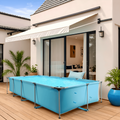 Naipo 15FT Swimming Pool Rectangular Above Ground Family Swimming Above Ground Pool Durable Summer Backyard Spacious Design for Swimming and Play