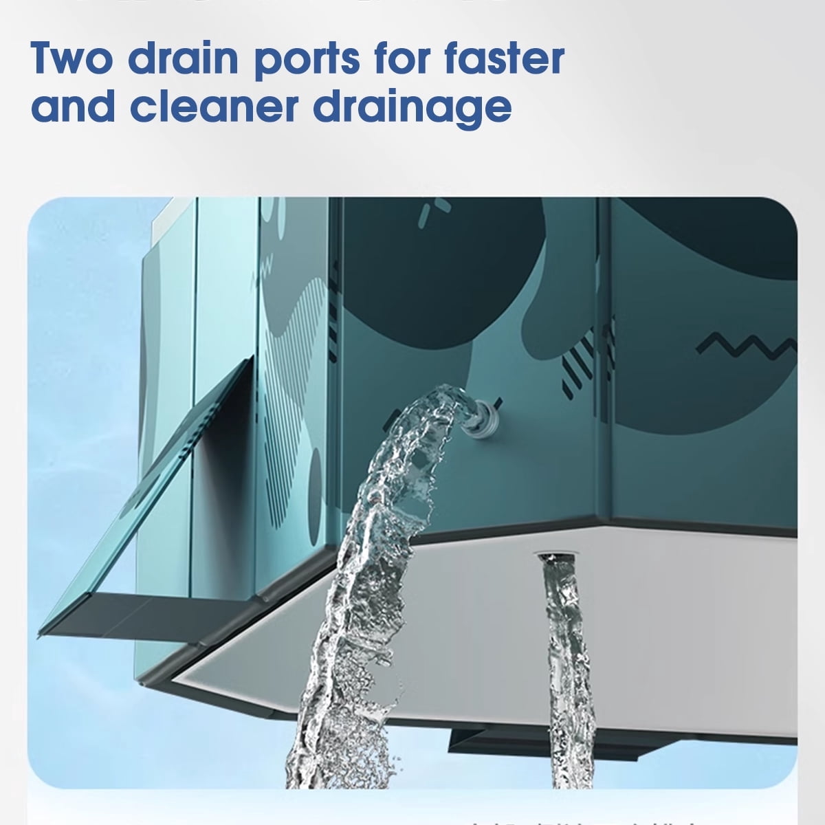 LUOLUO Foldable Swimming Pool, Large Non-inflatable Adults Kids Outdoor Pools, with Fix Patches & Stable Triangular Braces, Green, (101 x 66 x 20)
