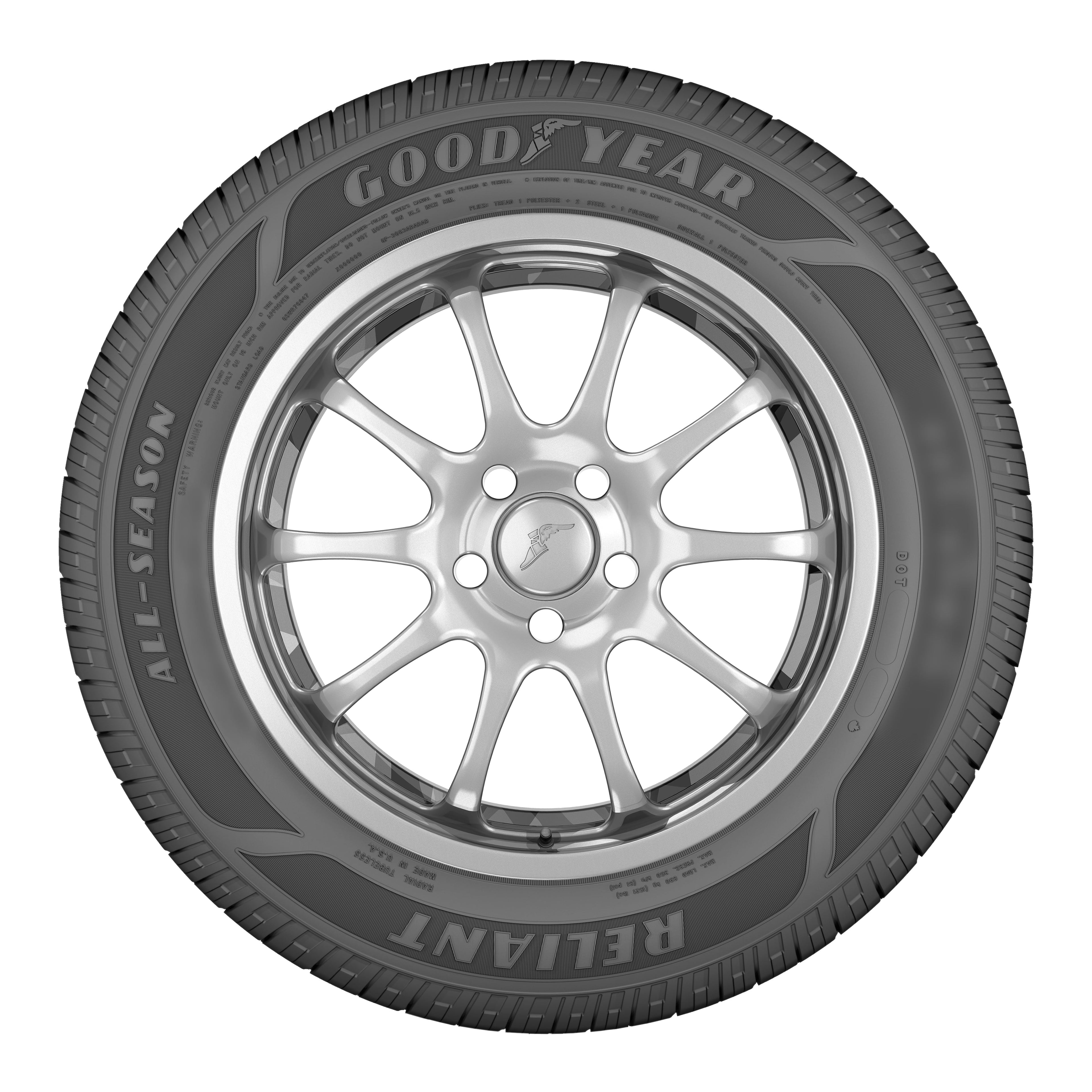 Goodyear Reliant All-Season 225/65R17 102H All-Season Tire Fits: 2018-23 Chevrolet Equinox LT, 2015-17 Subaru Outback 3.6R Touring