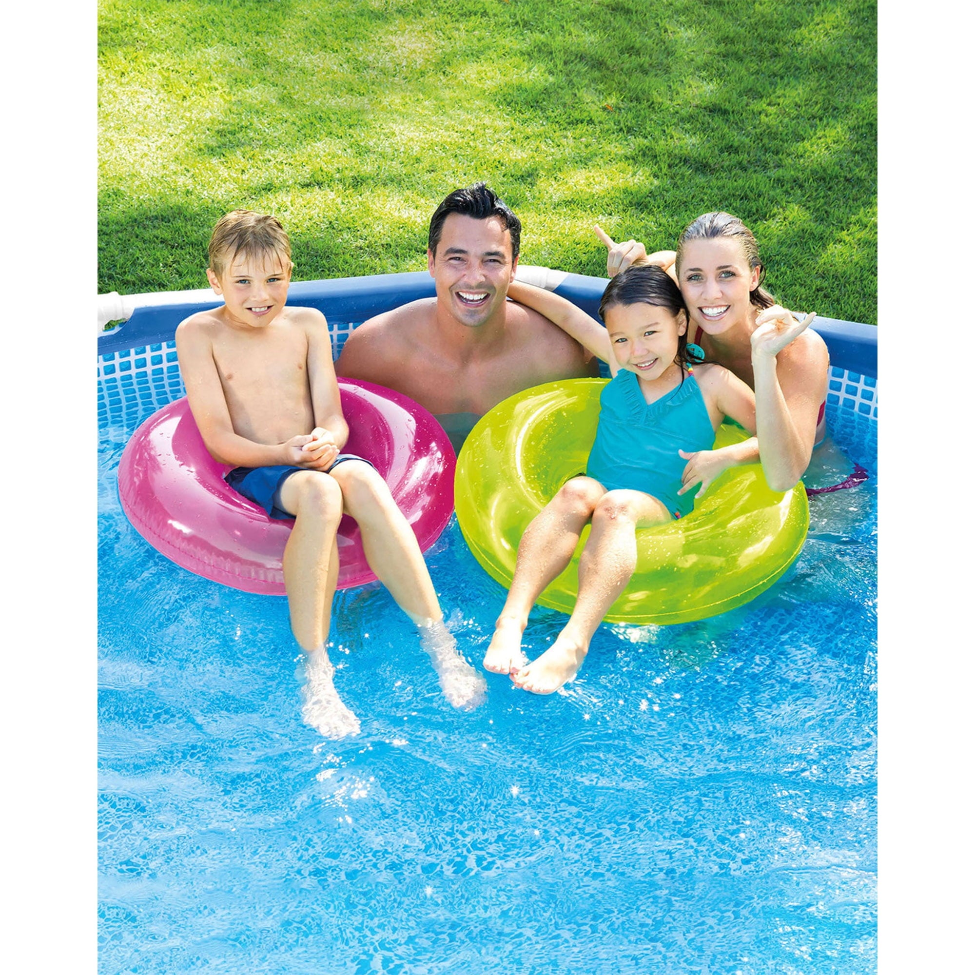 Intex 15ft x 48in Frame Swimming Pool Set w/ Pump and Filter Pump Cartridges