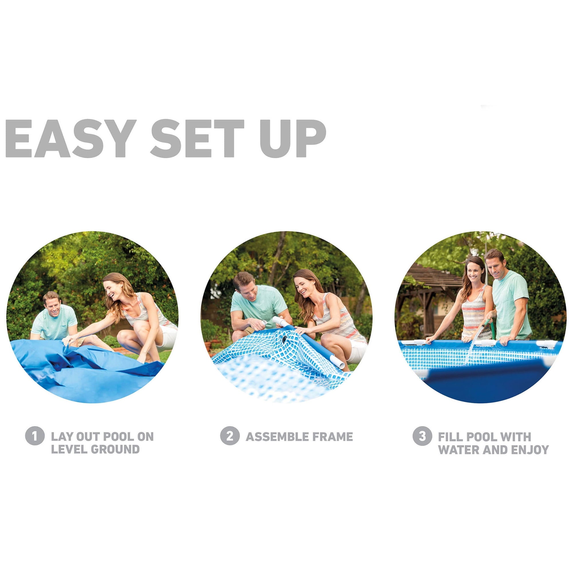 INTEX Metal Frame 10ft x 30in Above Ground Swimming Pool Set w/ Filter Pump