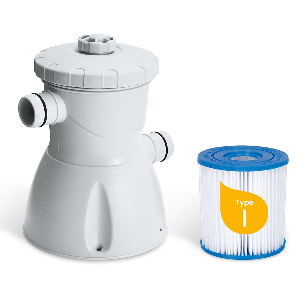Funsicle 12ft x 30in Round Sea-Thru QuickSet Above Ground Pool with Cartridge Filter Pump, Age 6 & up