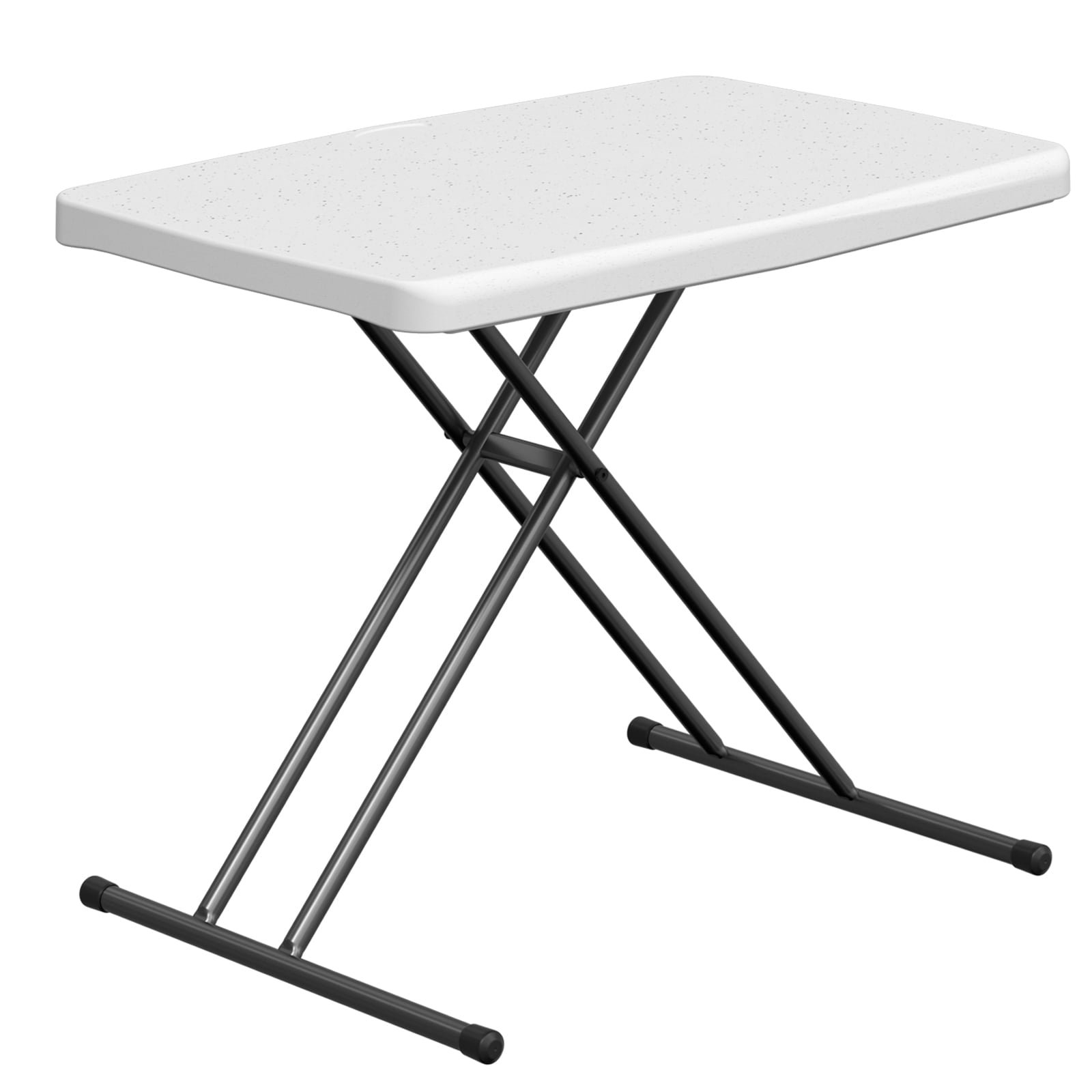 WASUHE 30 Small Folding Table, Height Adjustment Tv Tray Table, Practical Portable Tv Dinner Table for Eating, Sofa, Indoor/Outdoor, White