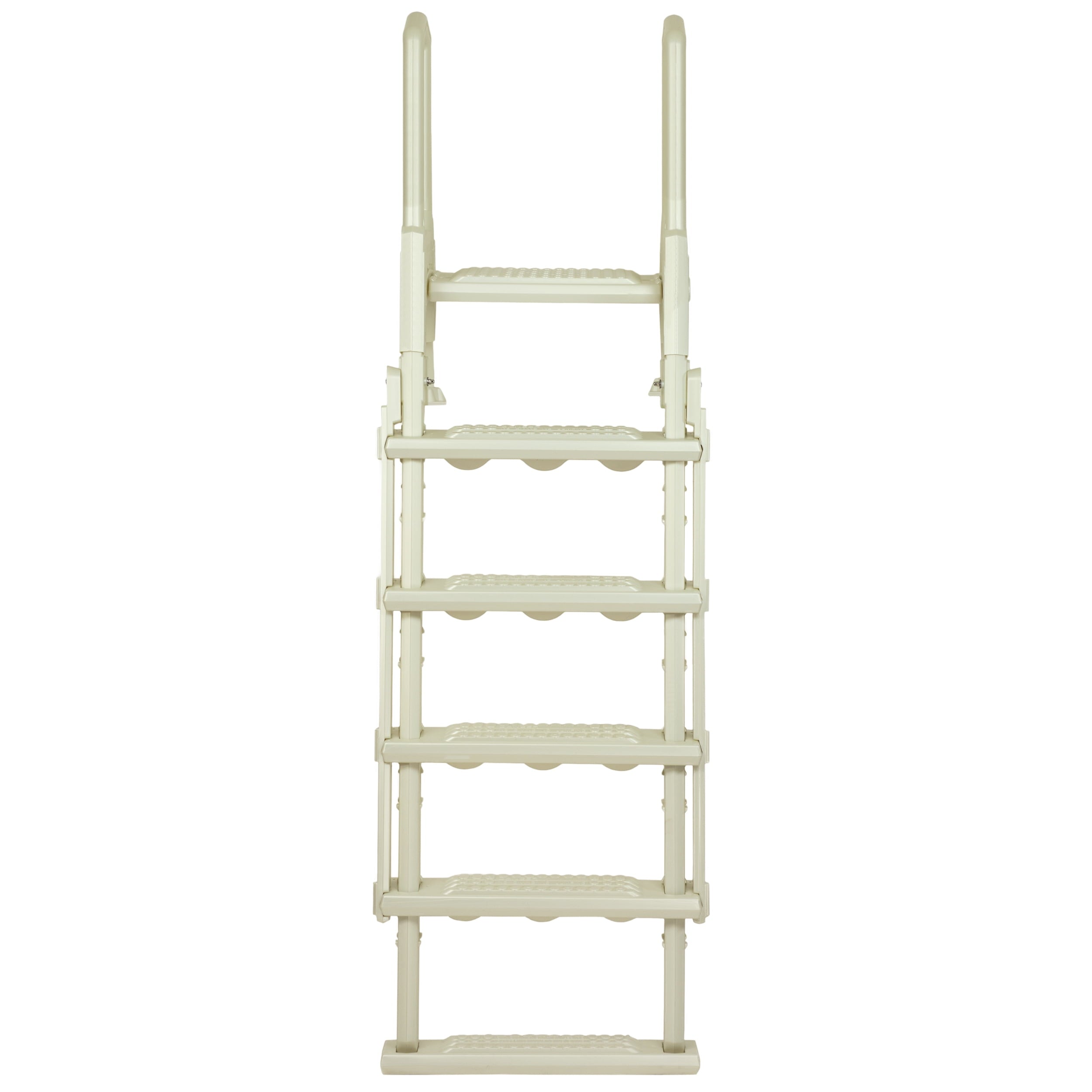 Aqua Select White Outside Flip-up Safety Ladder for Above Ground Pools 48-54H