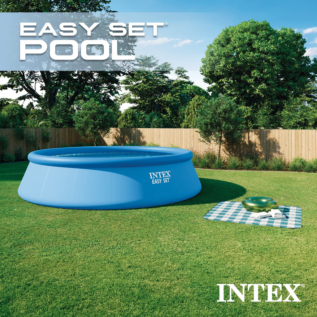 Intex 8 foot x 24 inch Easy Set Round Above Ground  Swimming Pool with Filter Pump, 28107EH