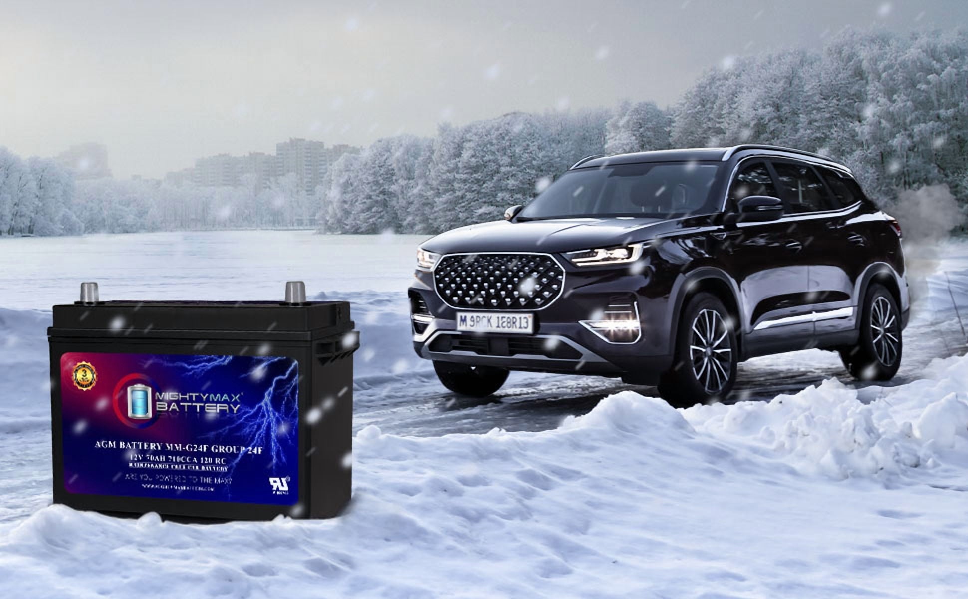 MM-H5 Start and Stop Car BCI Group Size 47 12V 60 AH, 100RC, 680 CCA Rechargeable AGM Car Battery