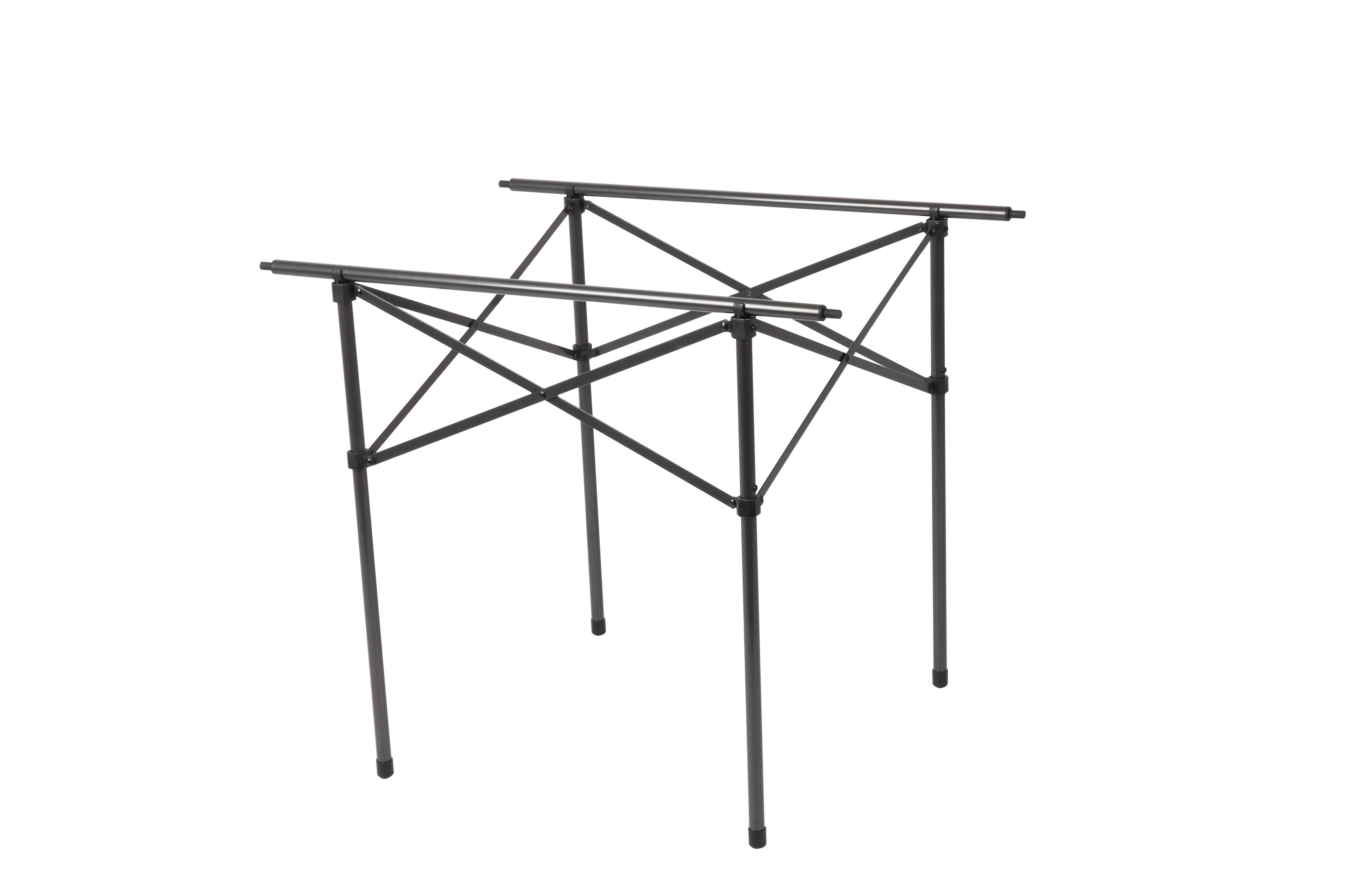 Ozark Trail Hazel Creek Square Folding Aluminum Roll-Top Camp Table, Brown