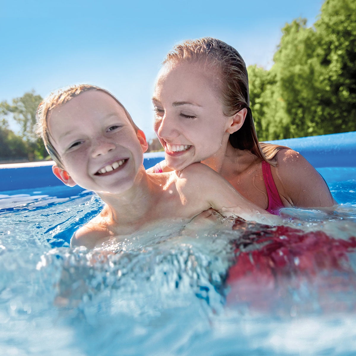 Intex 8 foot x 24 inch Easy Set Round Above Ground  Swimming Pool with Filter Pump, 28107EH