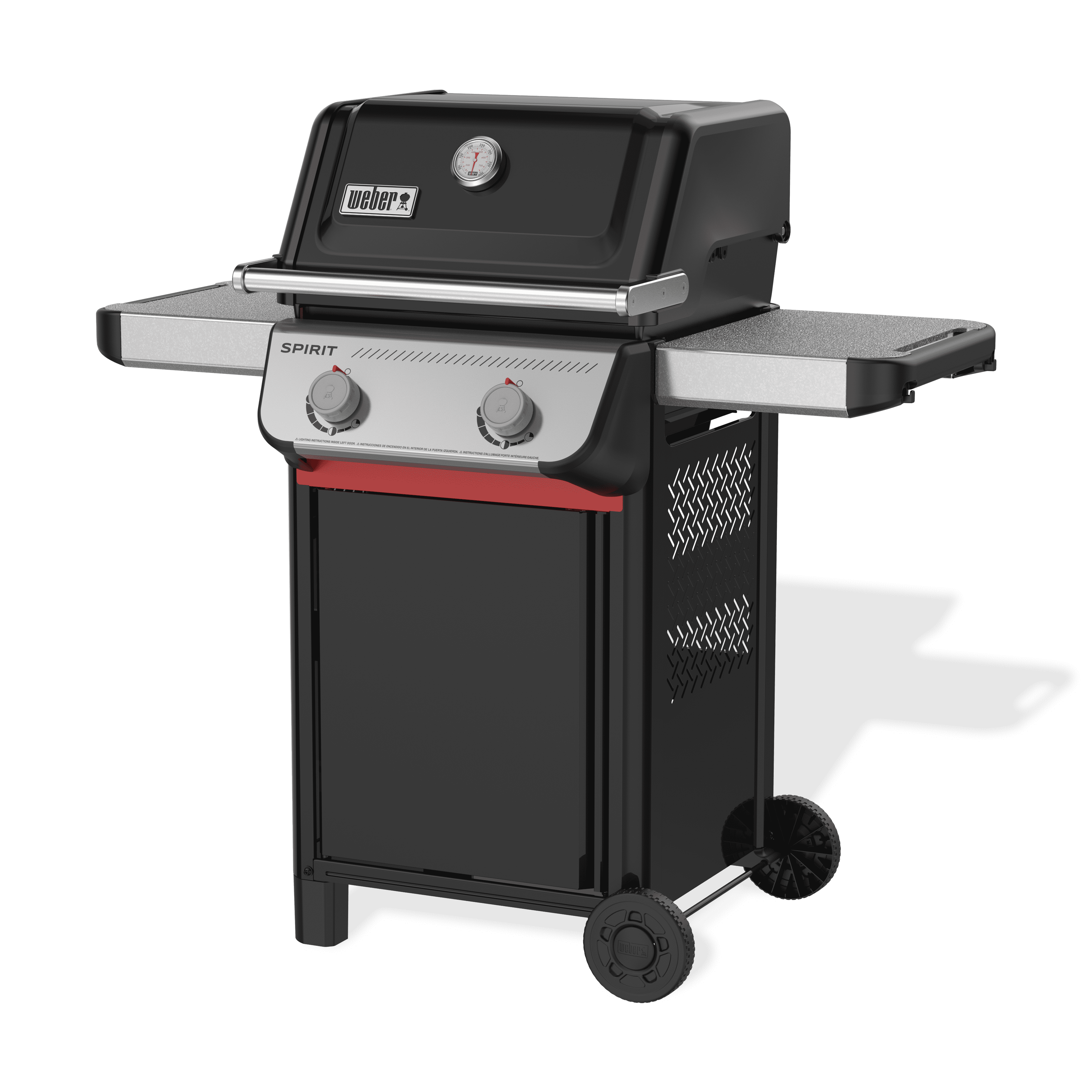 Weber Spirit Gas Grill, E-210 2 Burner Propane Gas Grill with Wheels, Black