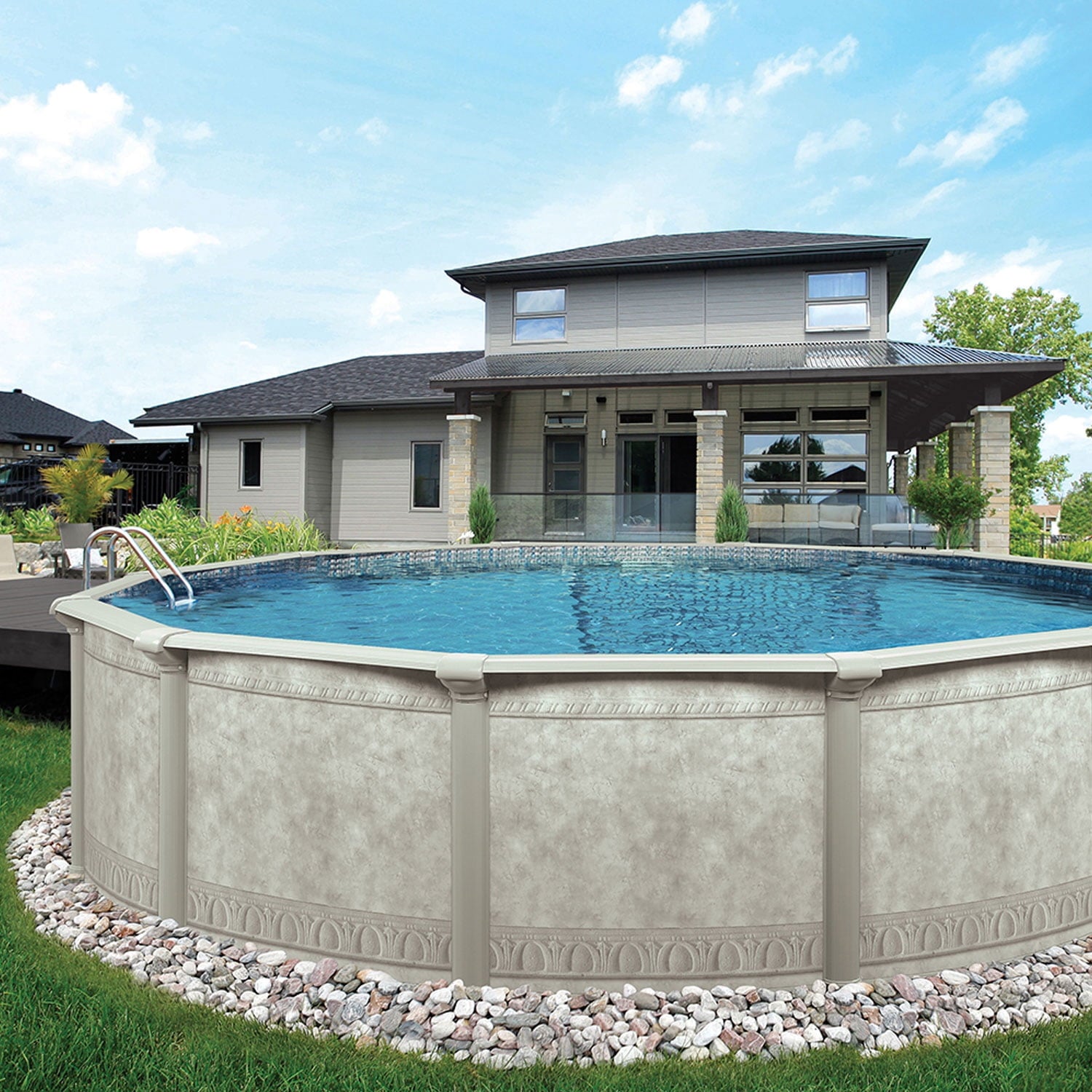 Aquarian Phoenix 18' x 52 Steel Frame DIY Family Above Ground Pool Kit