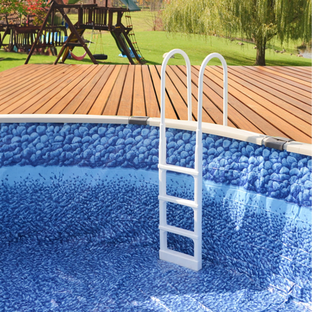 Main Access 200200 Easy Incline Above Ground In Pool Swimming Ladder, White