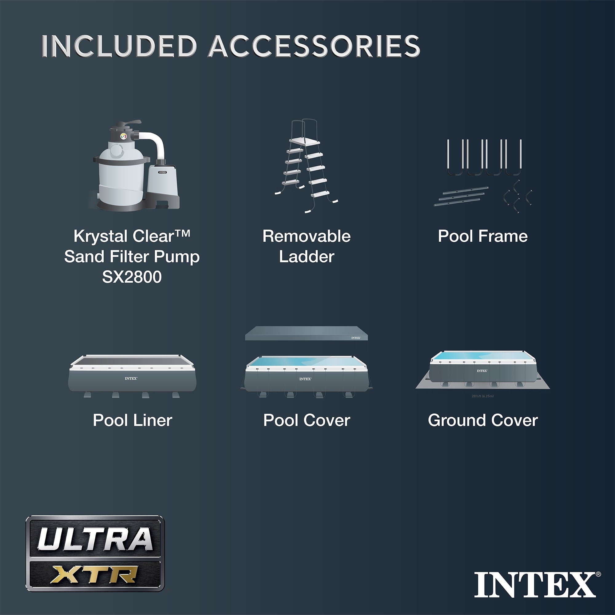 INTEX Ultra XTR 32ft x 16ft x 52in Above Ground Pool Set, Sand Filter Pump