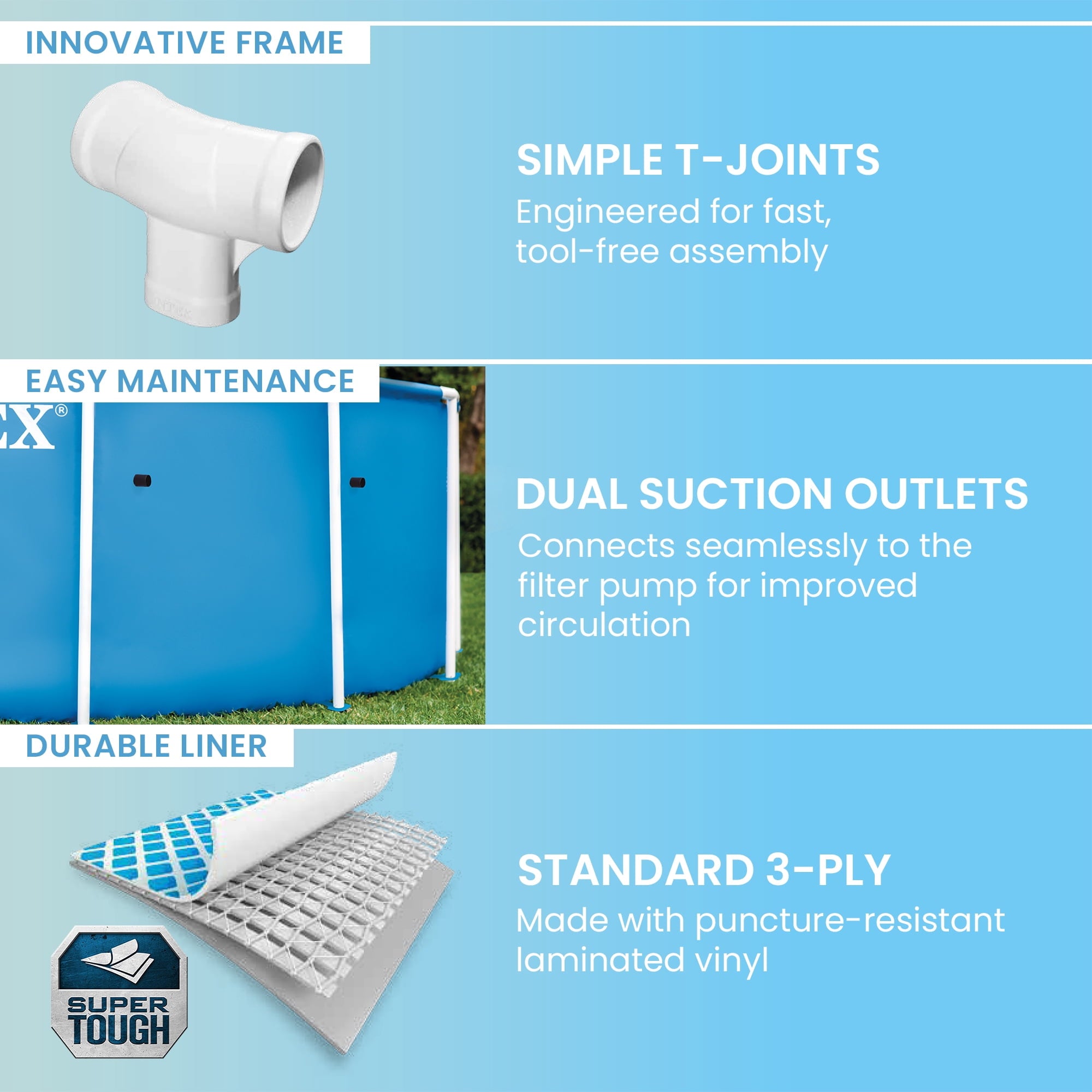 Intex 15ft x 48in Frame Swimming Pool Set w/ Pump and Filter Pump Cartridges