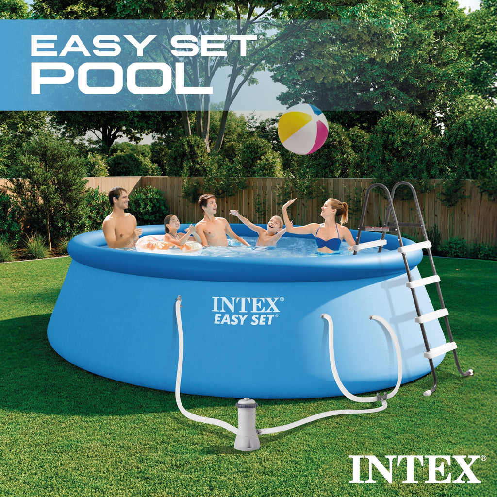 Intex 8 foot x 24 inch Easy Set Round Above Ground  Swimming Pool with Filter Pump, 28107EH
