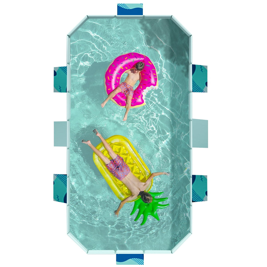 SLLINGLUO Foldable Swimming Pool,Outdoor Non-Inflatable Sturdy PVC Pools for Adults and Kids