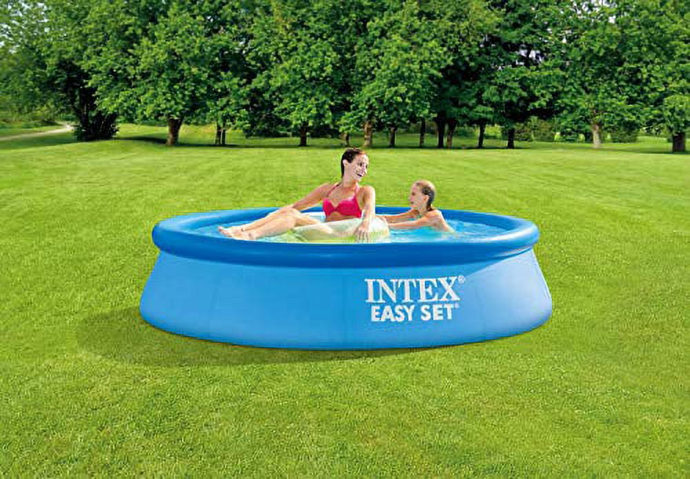 Intex 8 foot x 24 inch Easy Set Round Above Ground  Swimming Pool with Filter Pump, 28107EH