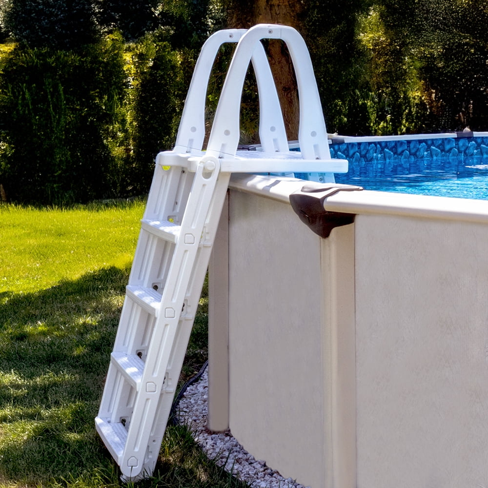 Aqua Select A-Frame Swing Up & Lock Ladder for Above Ground Pools