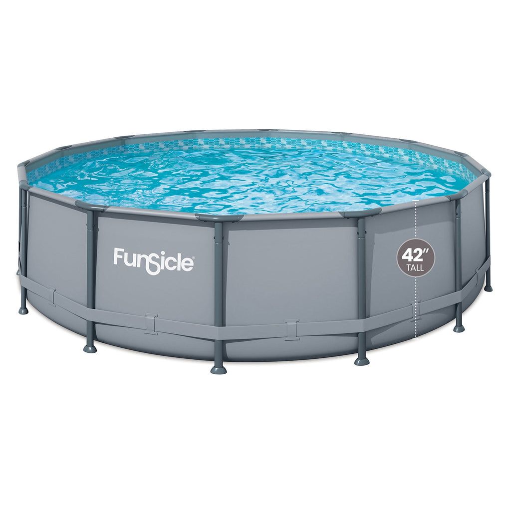 Funsicle 14ft Round Oasis Above Ground Pool with SkimmerPlus Filter Pump, Age 6 & up