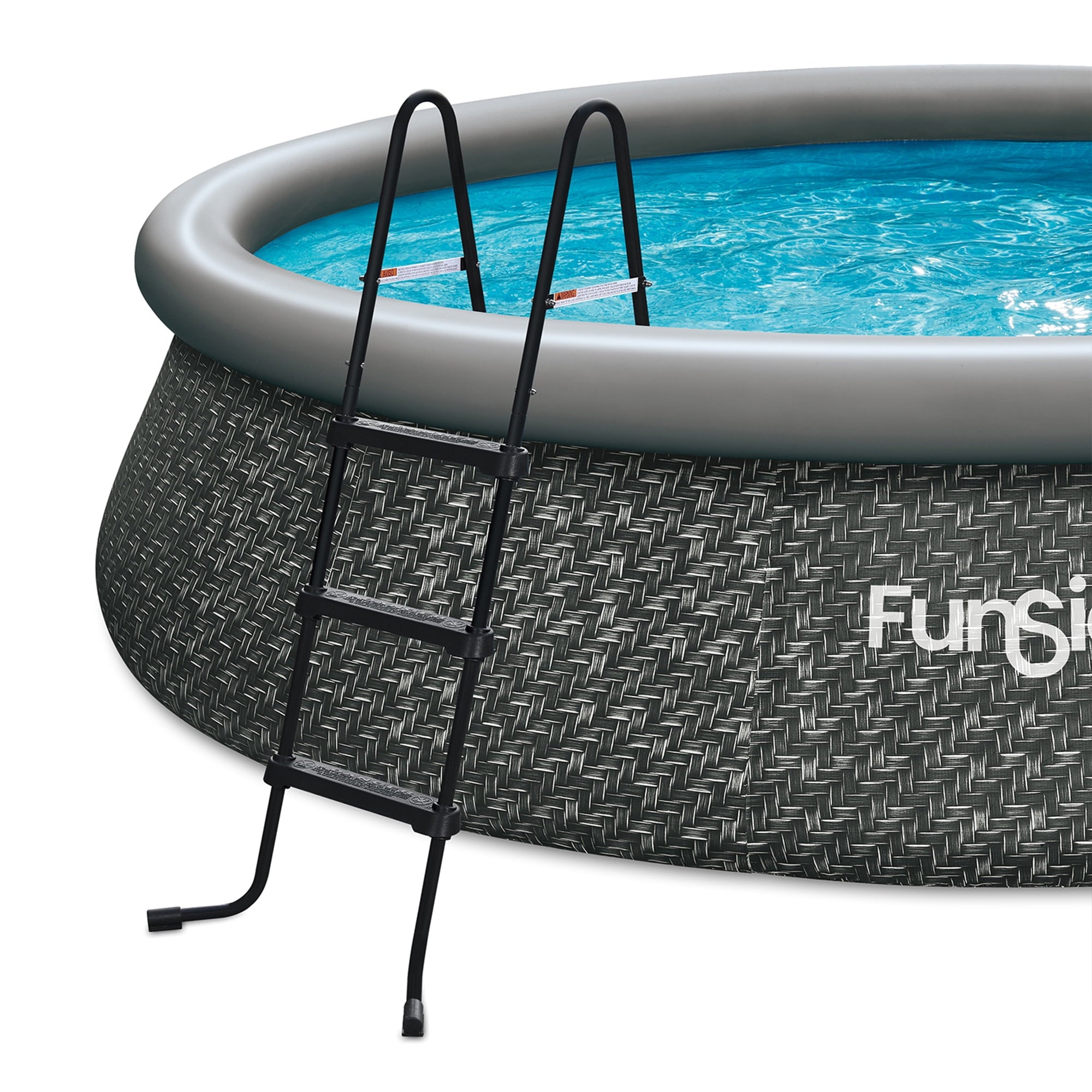 Funsicle 12ft x 30in Round Sea-Thru QuickSet Above Ground Pool with Cartridge Filter Pump, Age 6 & up