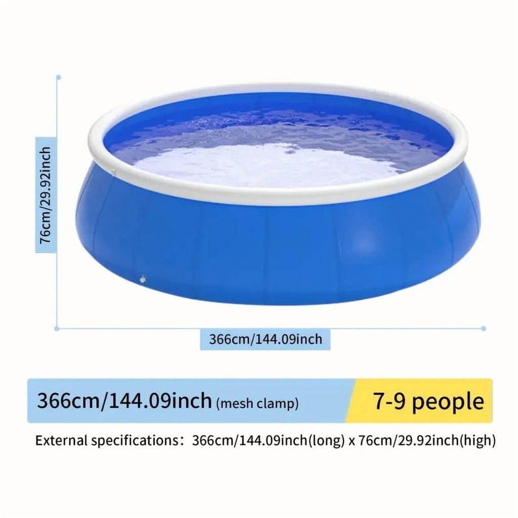Inflatable Swimming Pool for Kids and Adults, 120 X 30 Large Ring Family Swimming Pool, Blow Up Pool for Outdoor, Garden, Backyard, Above Ground Pool