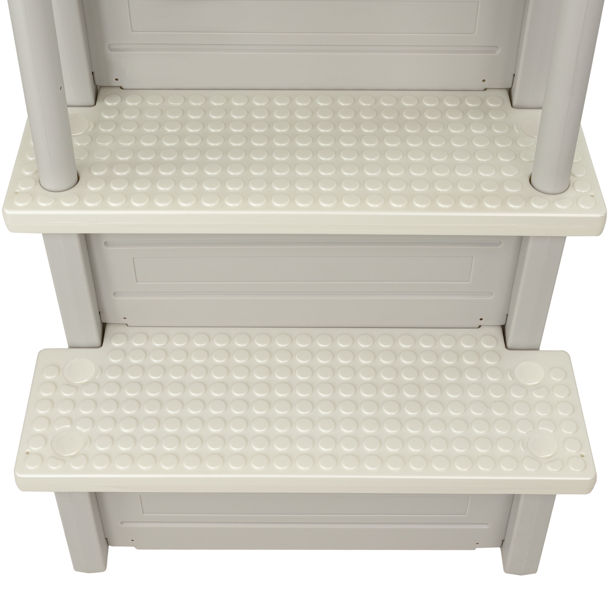 Aqua Select White Outside Flip-up Safety Ladder for Above Ground Pools 48-54H