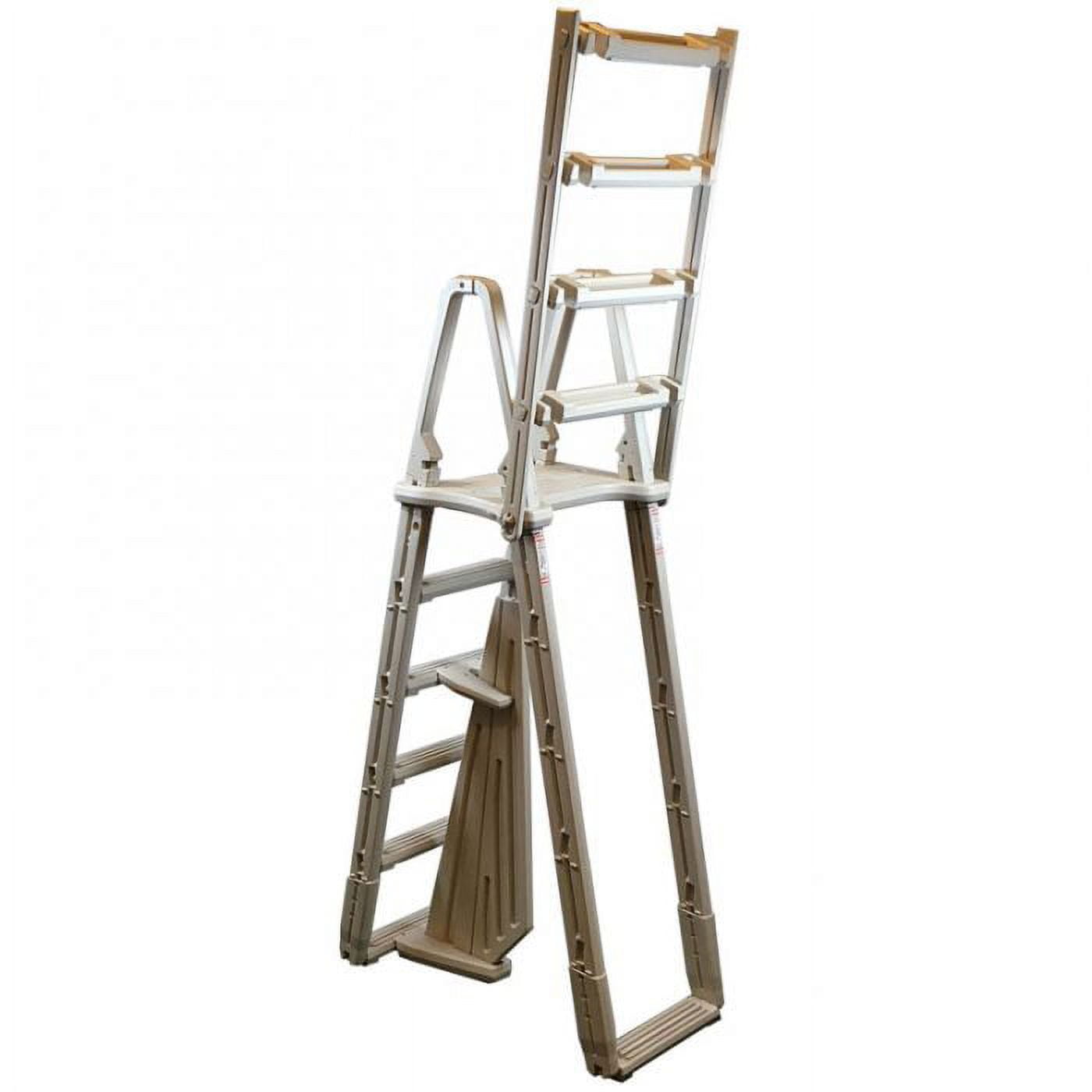 Confer Adjustable Above Ground A Frame Pool Ladder, Steel Plastic, 48-54, 300 lbs