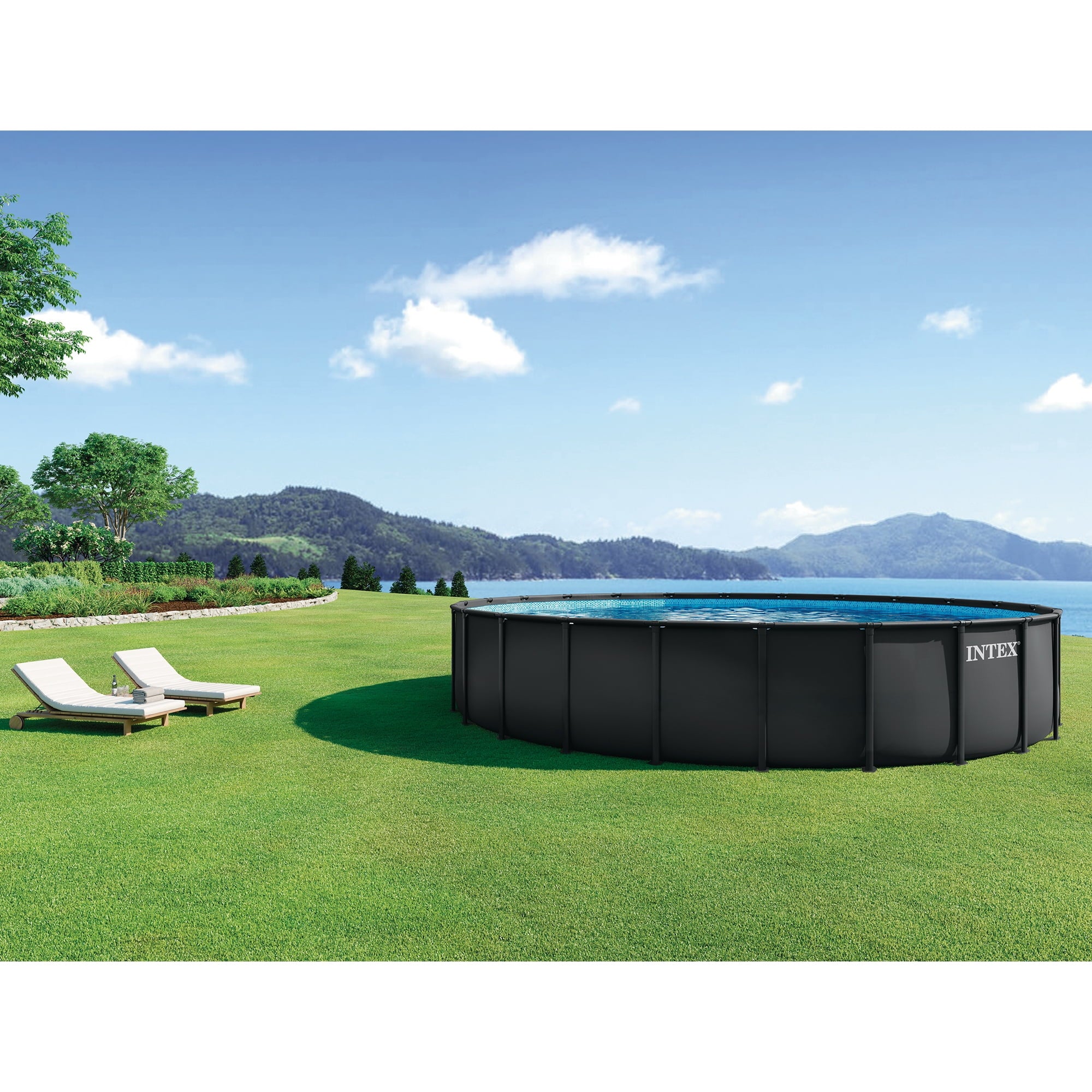 INTEX 26339EP Ultra XTR 24' x 52 Round Frame Above Ground Swimming Pool Set with Pump