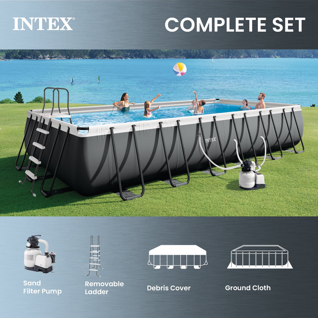 INTEX 24ft x 12ft x 52in Ultra XTR Above Ground Pool & OptiFlow 50lb Pool Filter Sand