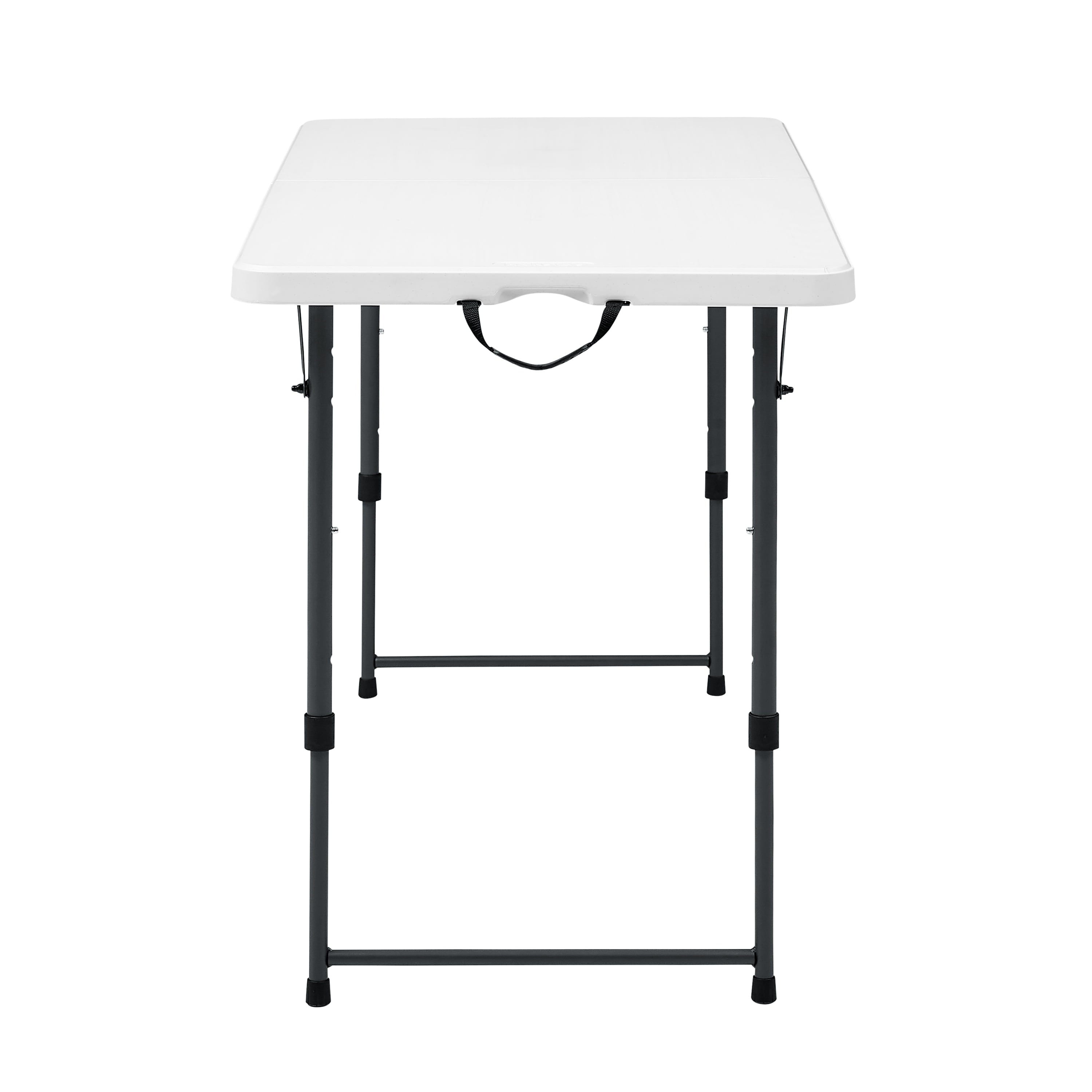 Mainstays 4' Adjustable Height Centerfold Folding Table, White