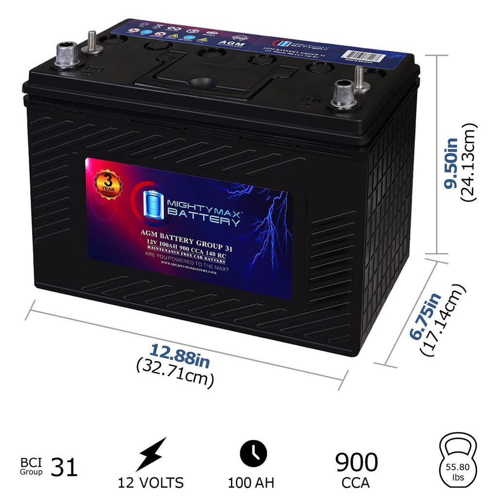 MM-H5 Start and Stop Car BCI Group Size 47 12V 60 AH, 100RC, 680 CCA Rechargeable AGM Car Battery