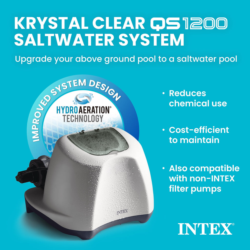 INTEX 32ft x 16ft x 52in Ultra XTR Above Ground Pool & Krystal Clear Saltwater System