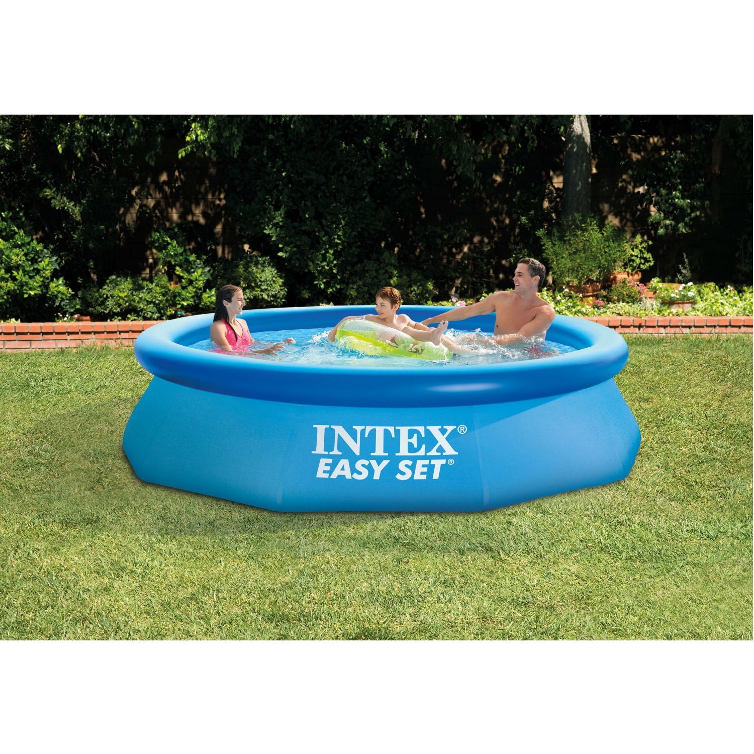 Intex 8 foot x 24 inch Easy Set Round Above Ground  Swimming Pool with Filter Pump, 28107EH