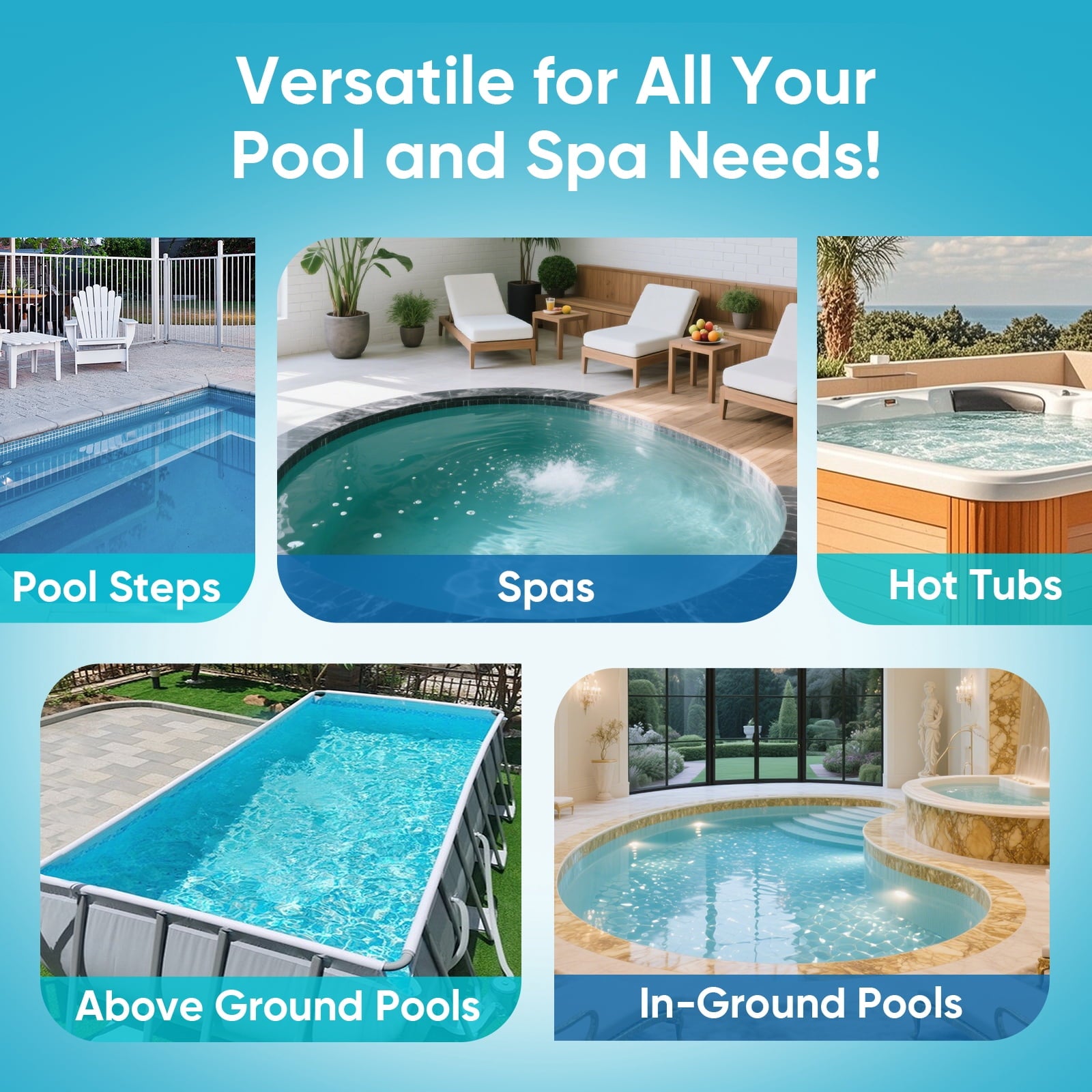 Efurden Cordless Pool Vacuum, Handheld Pool Vacuum with Running Time up to 60-Minutes for Above Ground Pools, Spas and Hot Tubs, Yellow