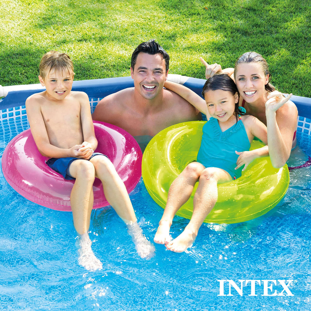 INTEX Metal Frame 10ft x 30in Above Ground Swimming Pool Set w/ Filter Pump