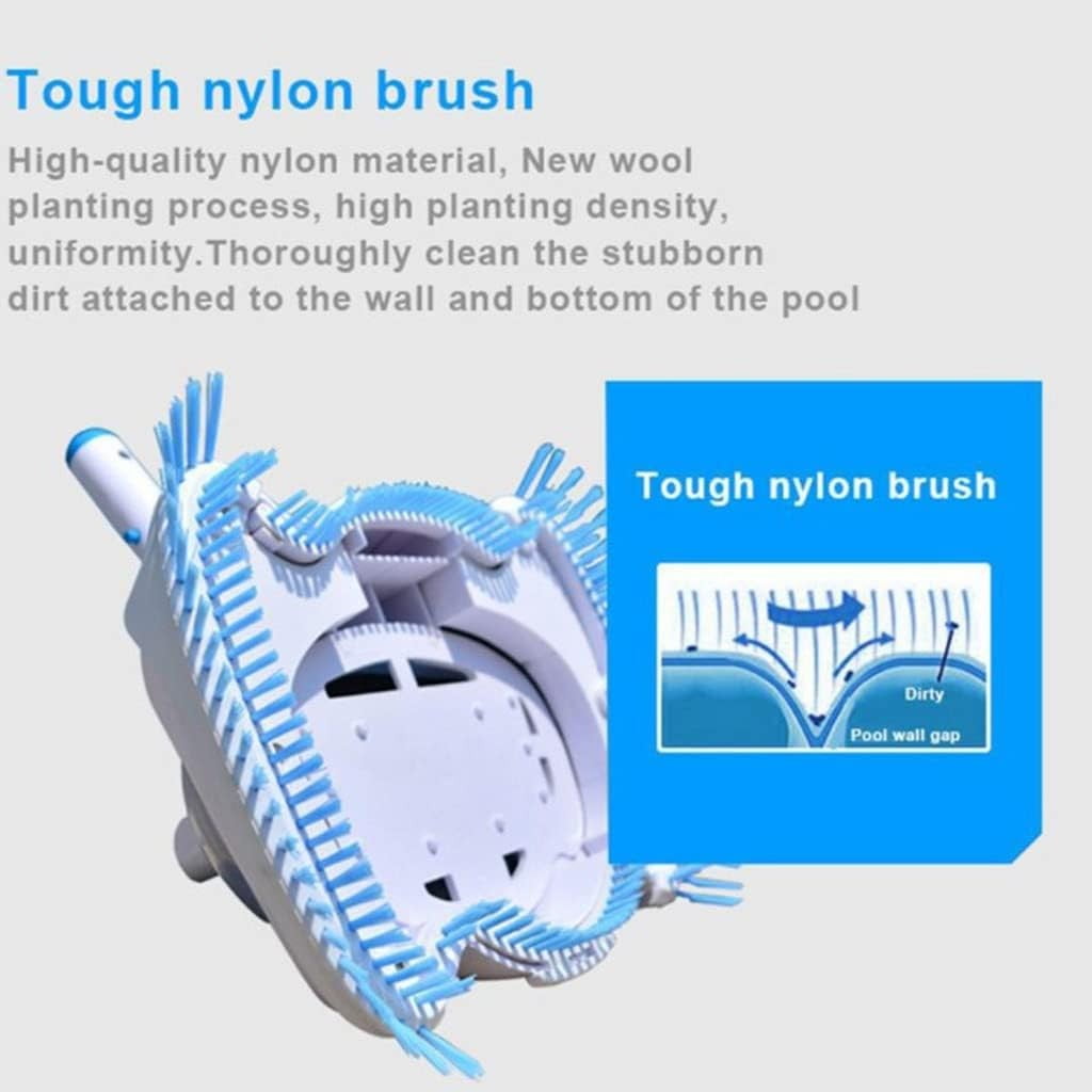 Cleaning Supplies 1 — Swimming Pool Vacuum Brush Head Manual Handheld Cleaning Tool for Pool White Vacuum Accessories for Filtration and Debris Removal, 27x20 cm, White