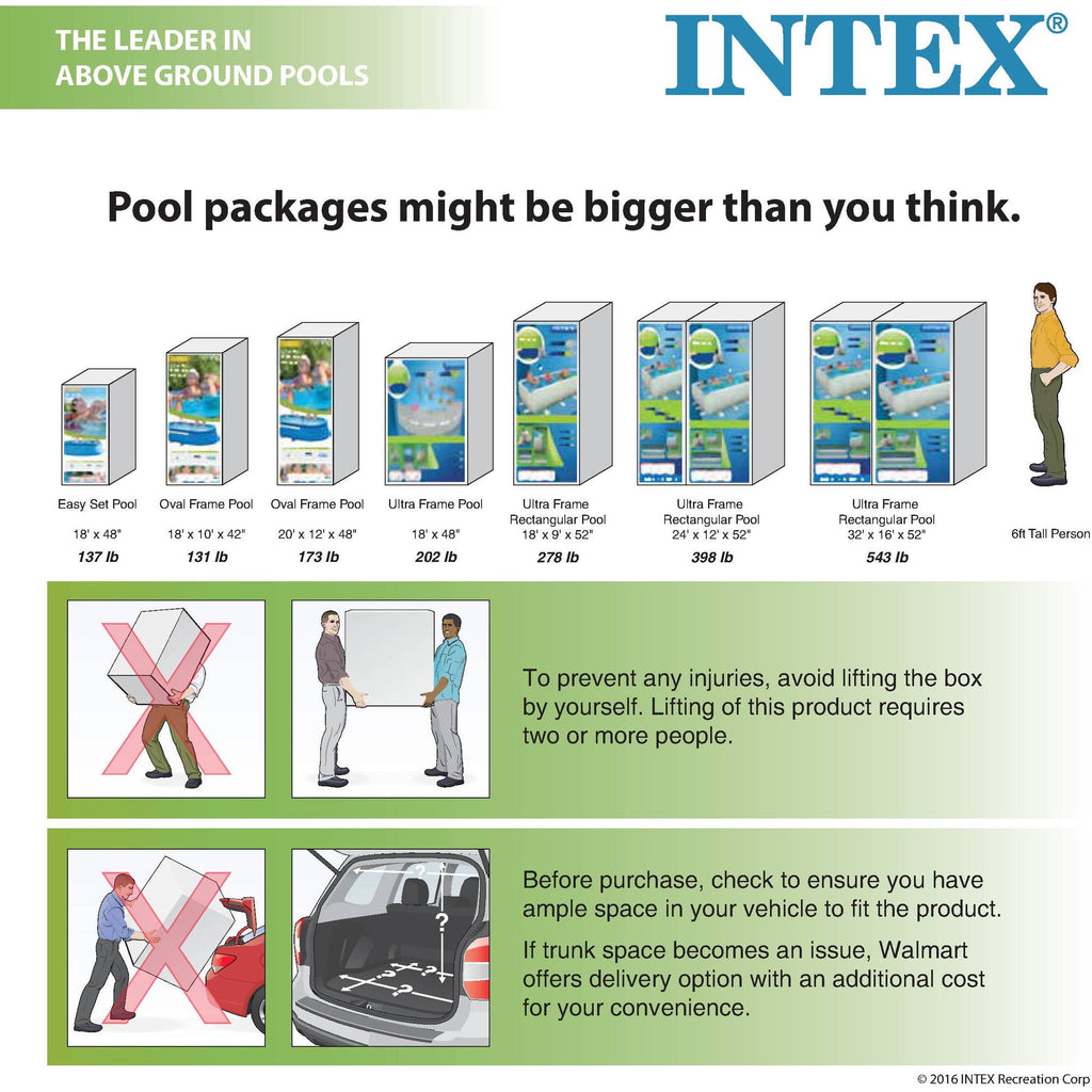 INTEX Metal Frame 10ft x 30in Above Ground Swimming Pool Set w/ Filter Pump