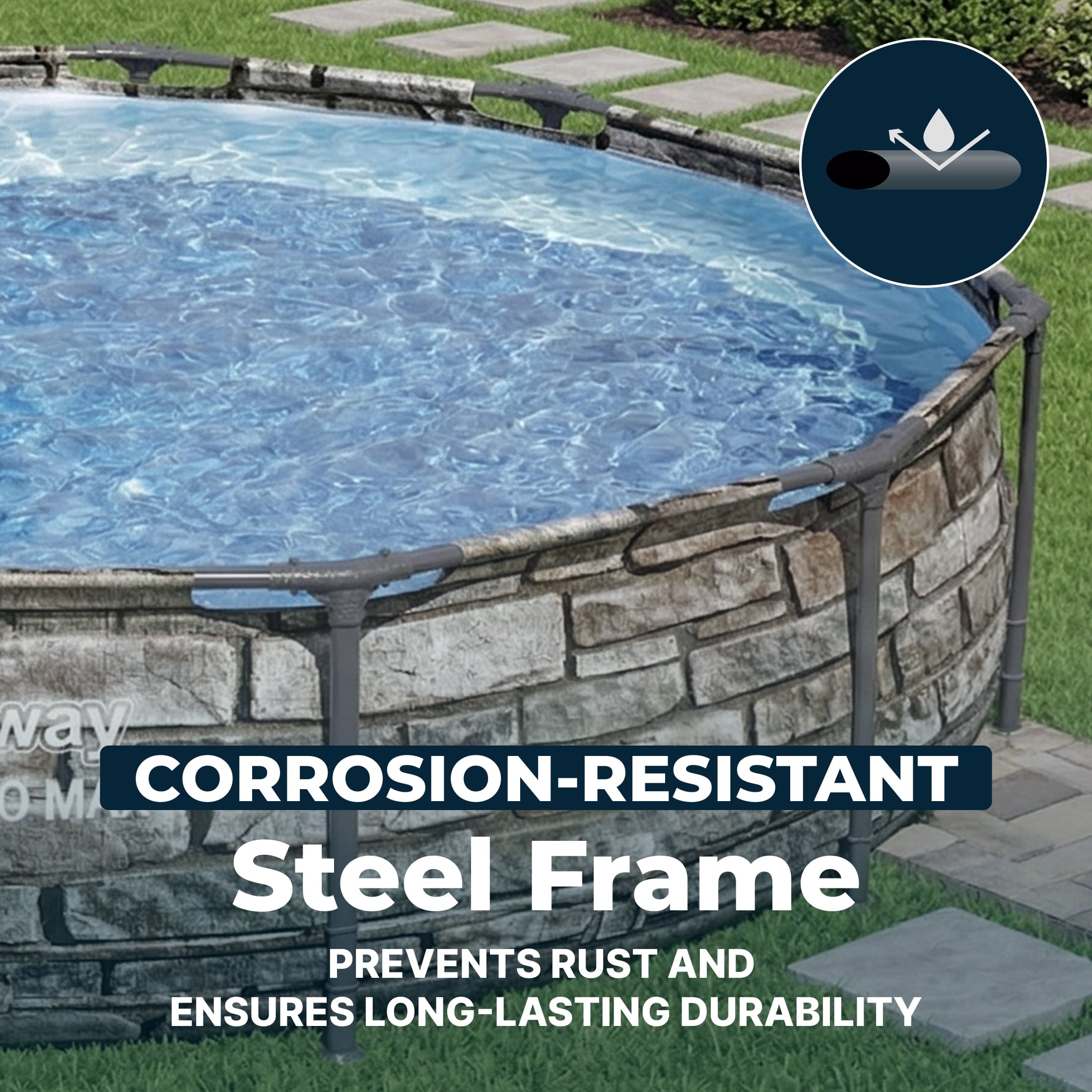 Bestway Steel Pro MAX 10'x30\ Metal Frame Above Ground Pool Set w/ Filter Pump & Cartridge
