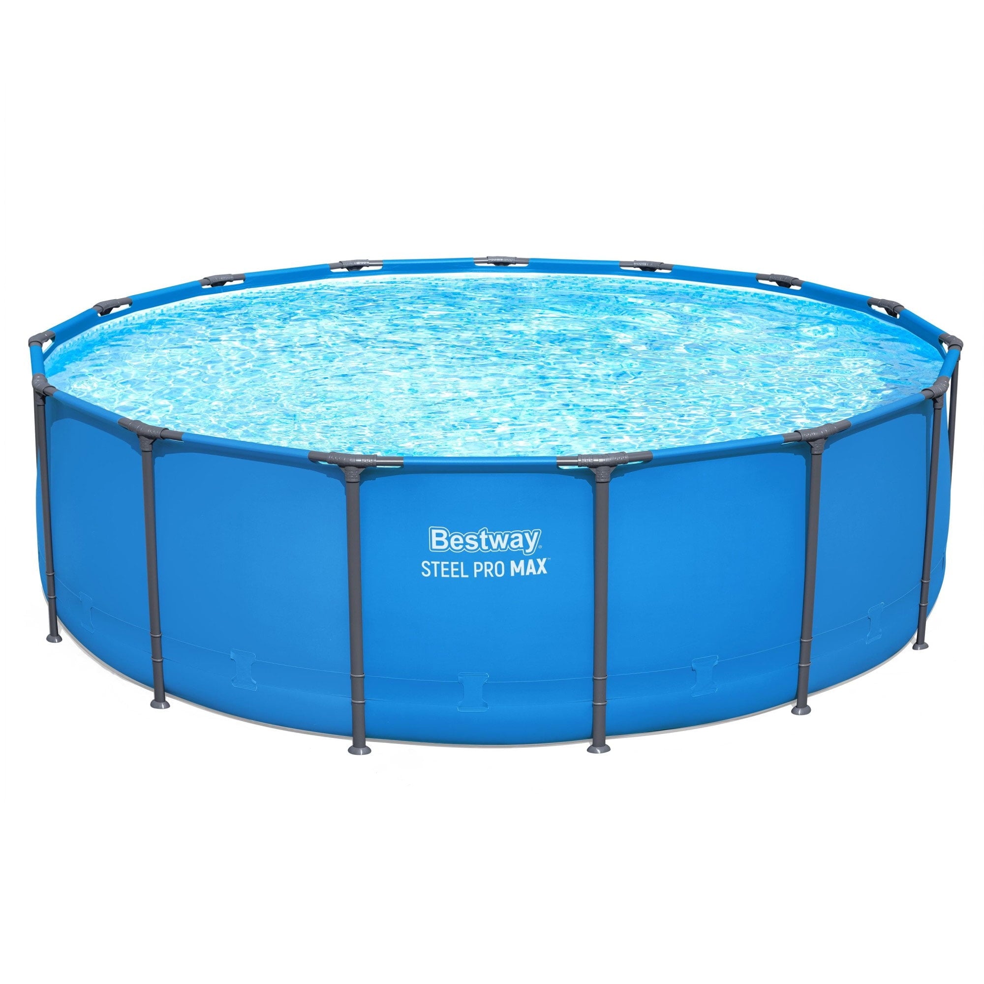 Bestway Steel Pro MAX 15’ x 48 Metal Frame Above Ground Pool, Blue, POOL ONLY