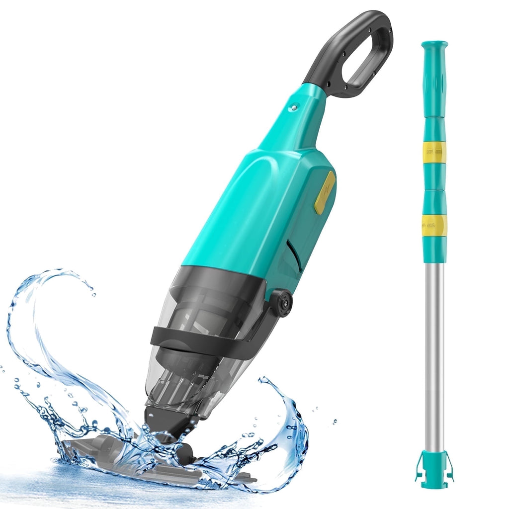 Efurden Cordless Pool Vacuum, Handheld Pool Vacuum with Running Time up to 60-Minutes for Above Ground Pools, Spas and Hot Tubs, Yellow