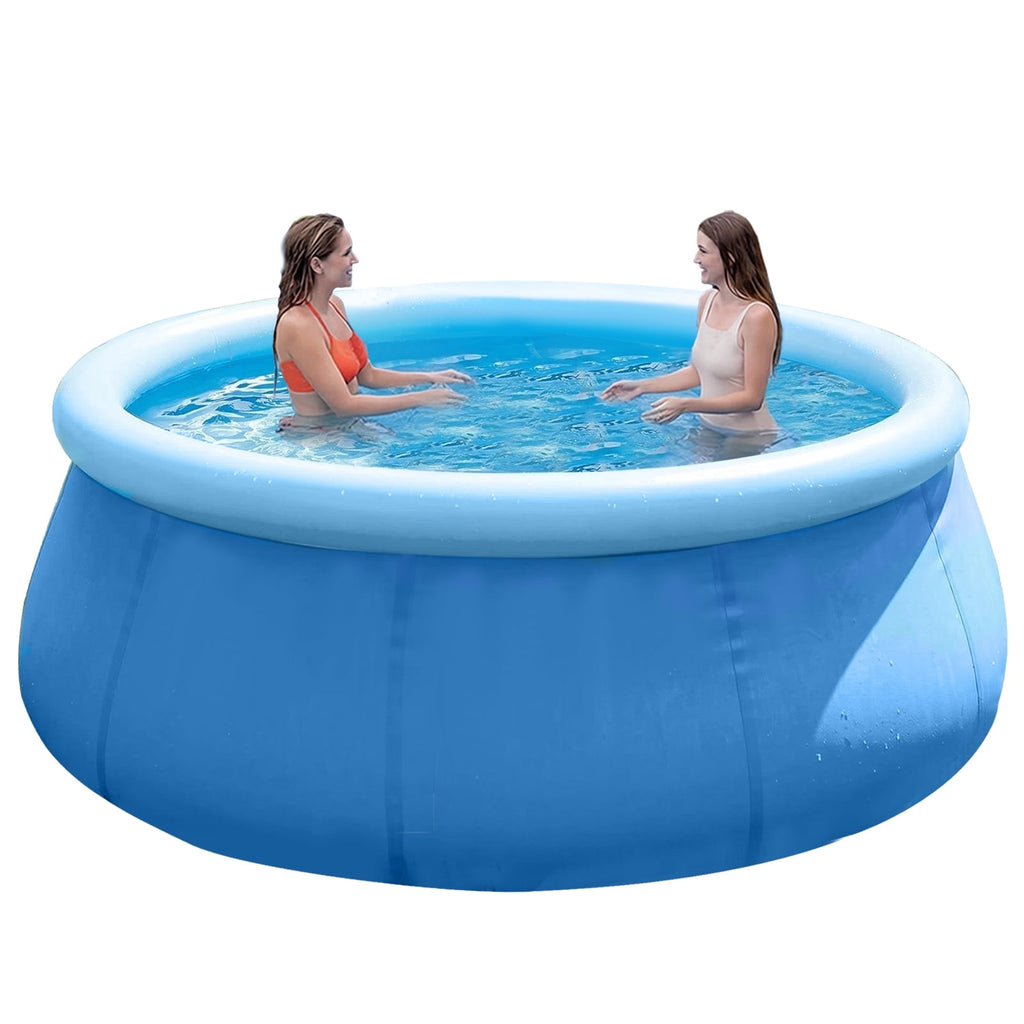 Honeydrill 12 ft x 36 in Above Ground Inflatable Pools, Top Ring Easy-Set Round Pool, Blue