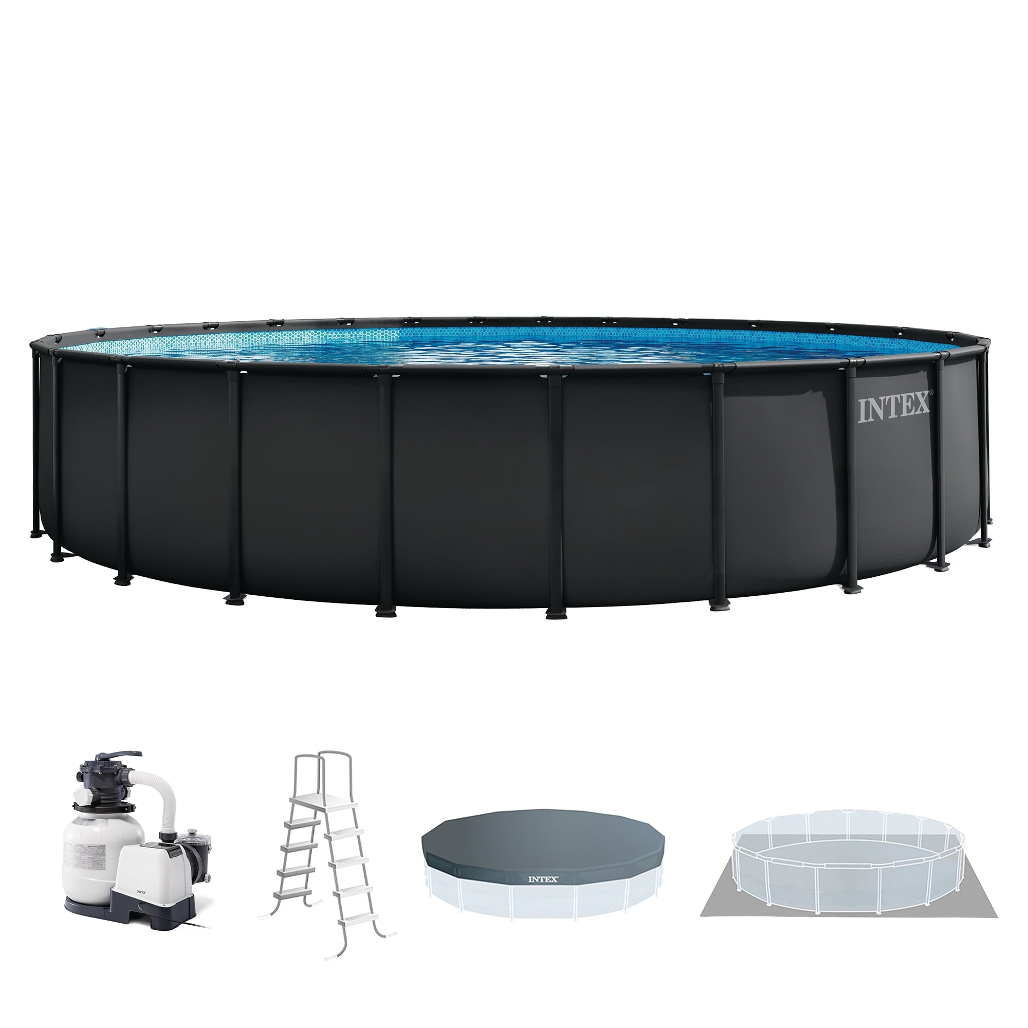 INTEX 26339EP Ultra XTR 24' x 52 Round Frame Above Ground Swimming Pool Set with Pump