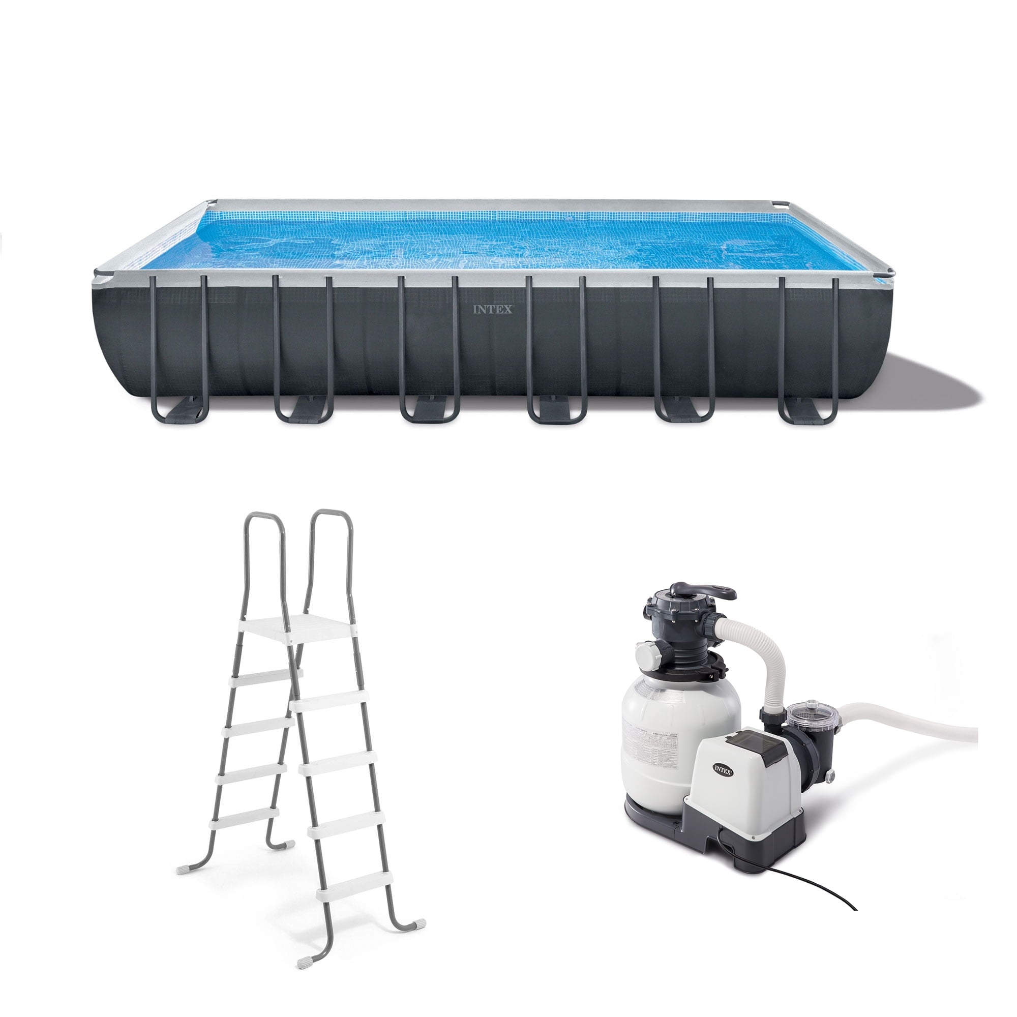 INTEX Ultra XTR 32ft x 16ft x 52in Above Ground Pool Set, Sand Filter Pump