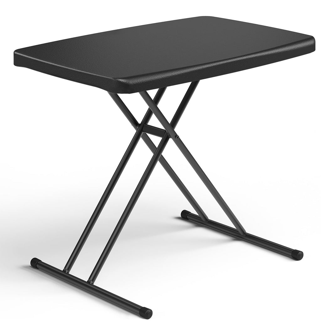WASUHE 30 Small Folding Table, Height Adjustment Tv Tray Table, Practical Portable Tv Dinner Table for Eating, Sofa, Indoor/Outdoor, White
