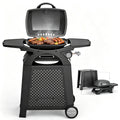 MASTER COOK Propane Gas Grill, Portable Tabletop Barbecue Grill with Cart for Patio, Camping, Travel