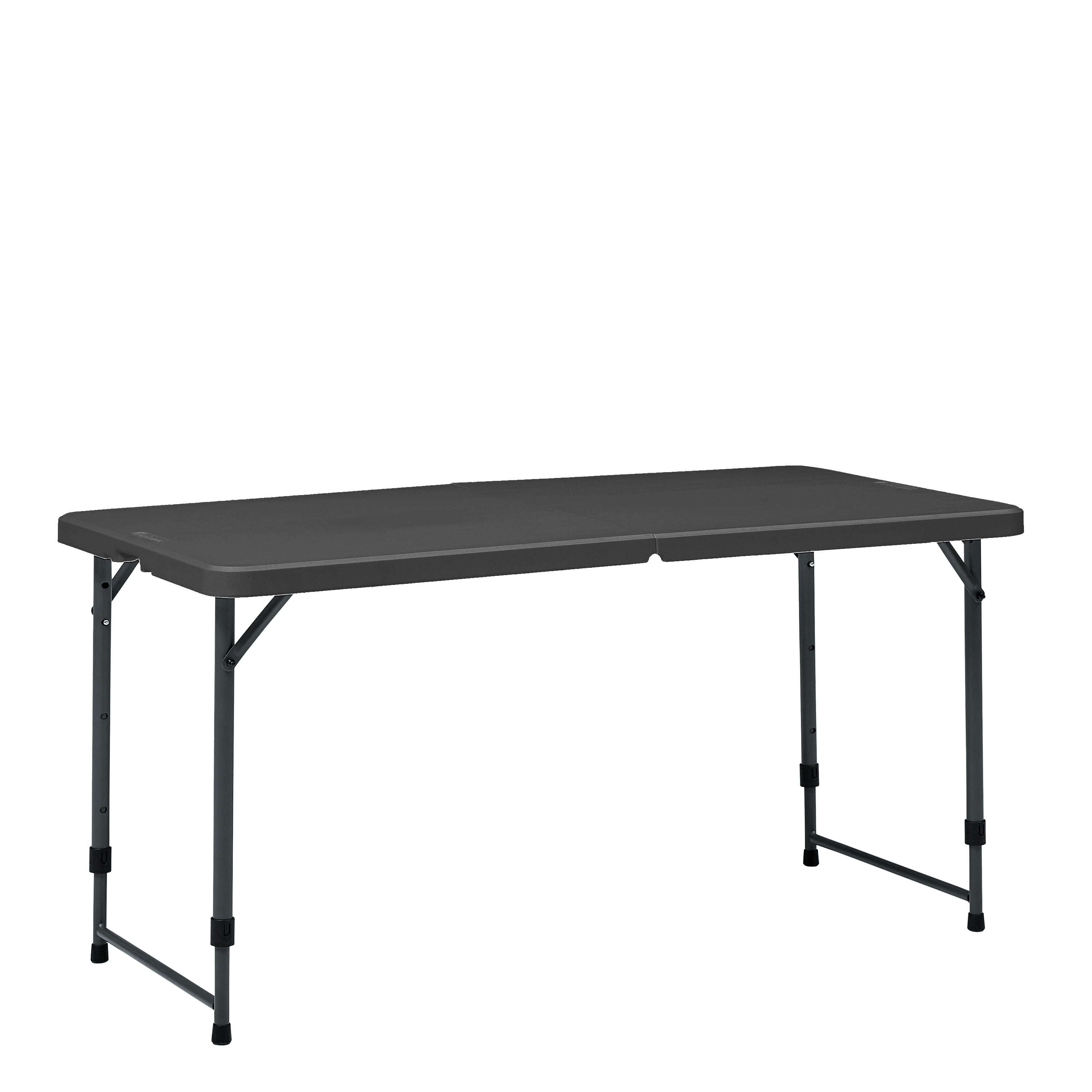 Mainstays 4' Adjustable Height Centerfold Folding Table, White